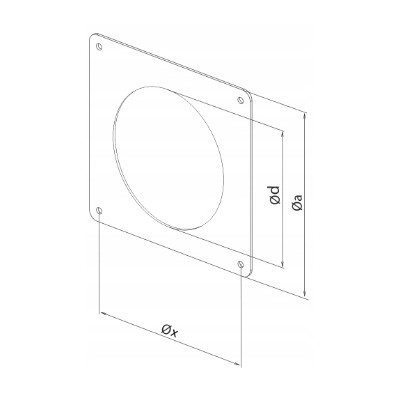 Kołnierz Przyścienny Kanału Fi 100 mm Airroxy 02-458 Wentylacja 2 szt.