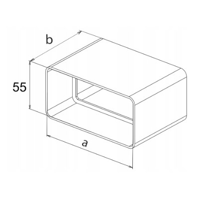 Złączka Kanału 220x55 Airroxy Łącznik 02-523 Wentylacja Kanał Płaski