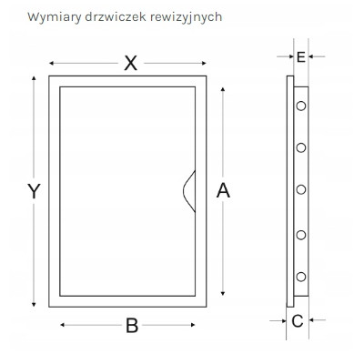 Drzwiczki Rewizyjne 35 x 35 airRoxy Grafitowe 02-818AGR Grafit