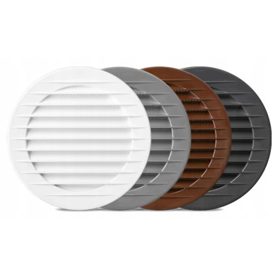 Kratka Wentylacyjna airRoxy Okrągła 100 mm z siatką Grafitowa 02-231 Grafit