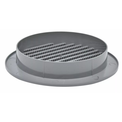 Kratka Wentylacyjna airRoxy Okrągła 100 mm z siatką Szara 02-148