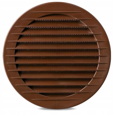 Kratka Wentylacyjna airRoxy Okrągła 90 mm z siatką Brązowa 02-221 Brąz