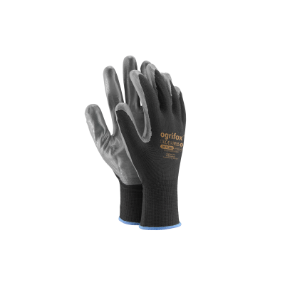 Rękawice ochronne czarno-szare OX-NITRICAR r.10